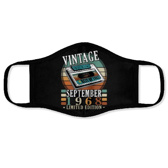 september 1968 Anniversary september 1968 septembe Face Masks