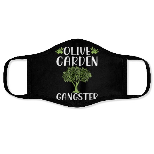 Olive Garden, Gardening, Olive Graphic Face Masks