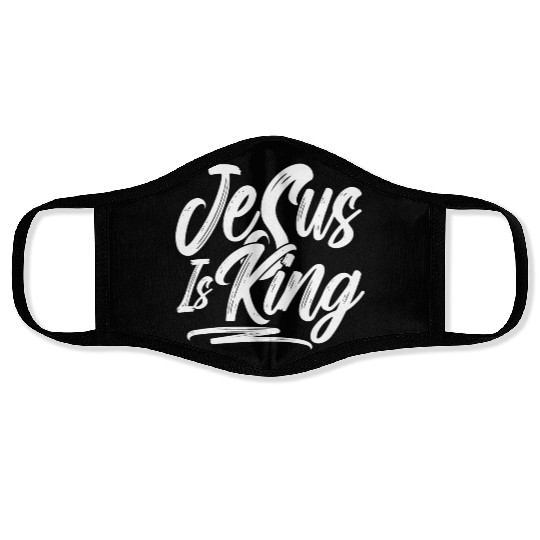 Jesus Is King Love Jesus Christian Christmas Face Masks