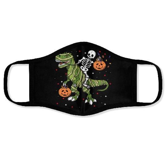 Cool Skeleton Dinosaur Funny Lazy Creepy Halloween Face Masks