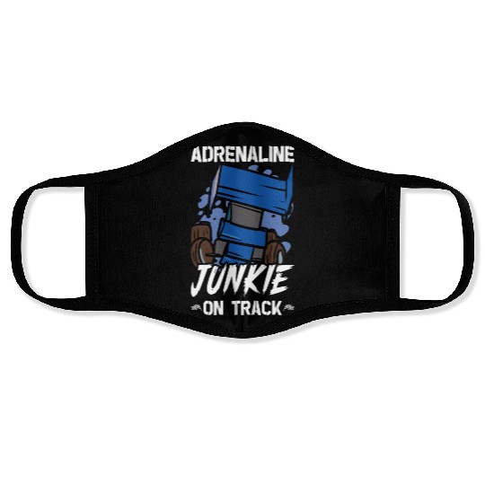 Sprint Car Mom Dirt Track Racing Racing Race Day Face Masks