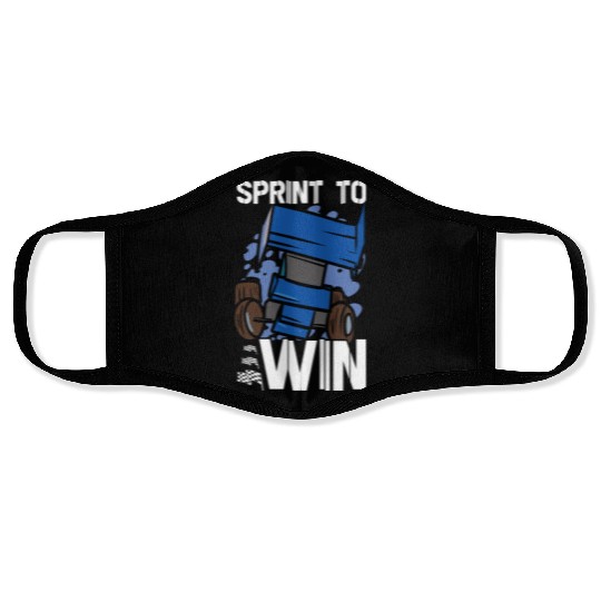 Sprint Car Mom Dirt Track Racing Racing Race Day Face Masks