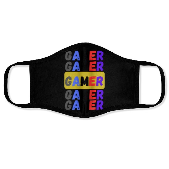 Distressed Retro Gamer Face Masks