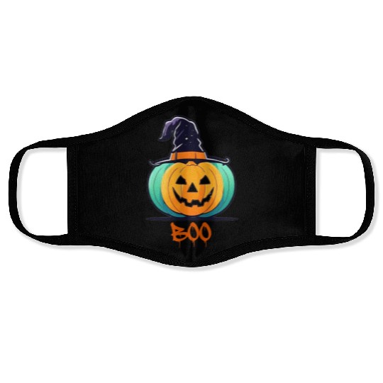 Creepy Halloween Wizard Pumpkin Face Masks