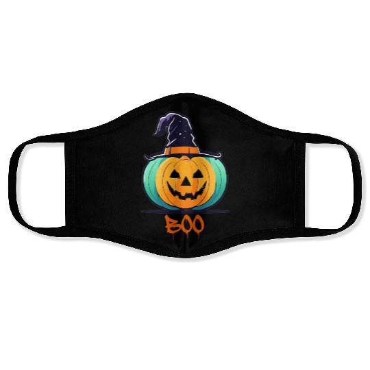 Creepy Halloween Wizard Pumpkin Face Masks