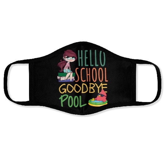 Hello School Goodbye Pool Party, Back To School Face Masks