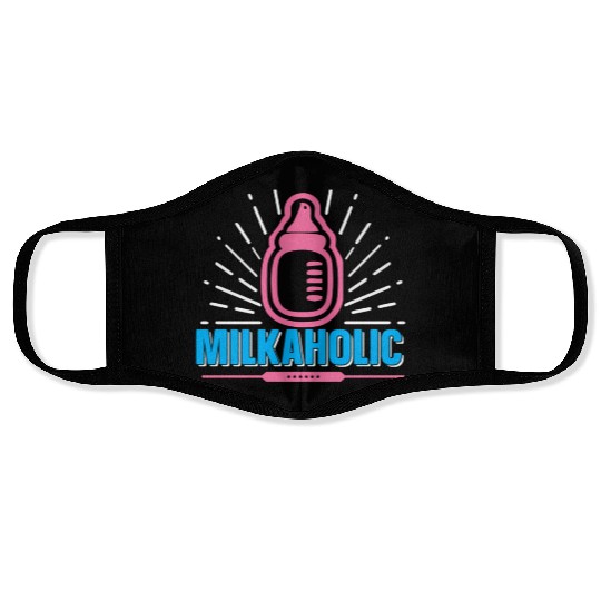 Baby Newborn Milkaholic Nursery Bottle Infant New Face Masks