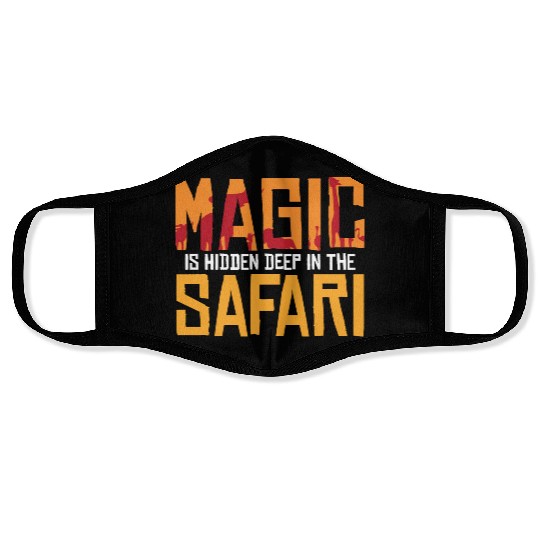 Safari Magic Exploration Wilderness Lion Journey Face Masks