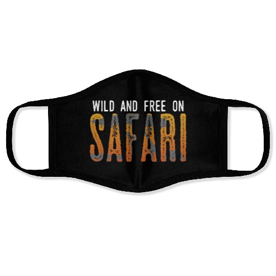 Safari Love Wild Freedom Exploration Lion Leopard Face Masks