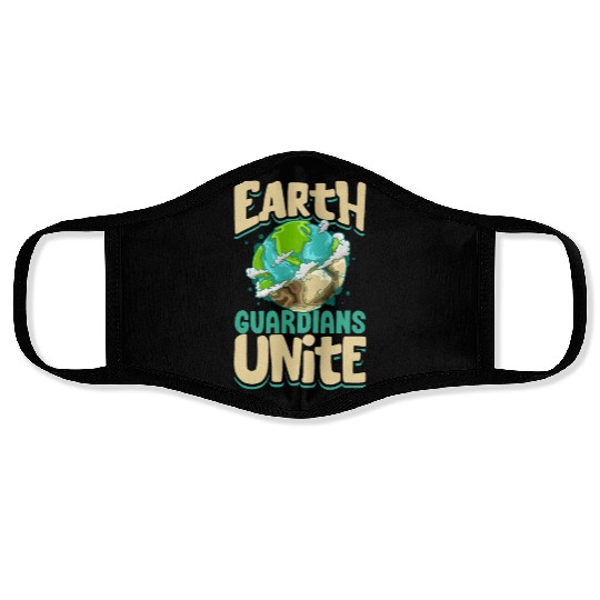 Climate Change Environmental Earth Day Planet Face Masks