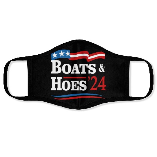 Boats & Hoes 24 Vintage Retro Meme Step Brother Face Masks