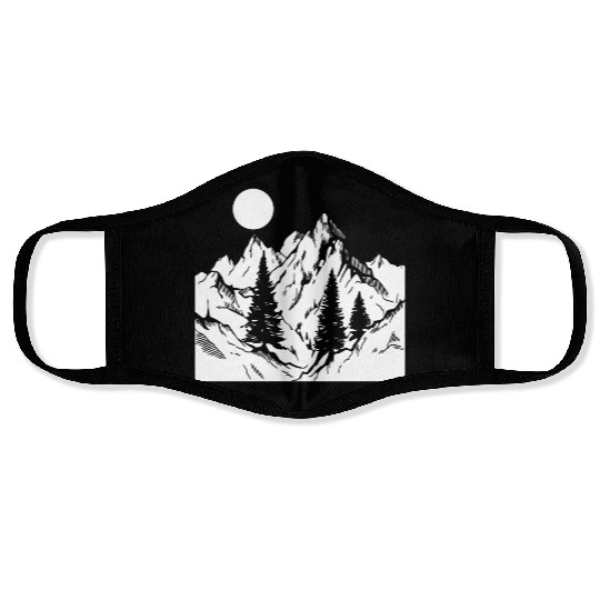 Mountains Nature Outdoor Adventure Face Masks
