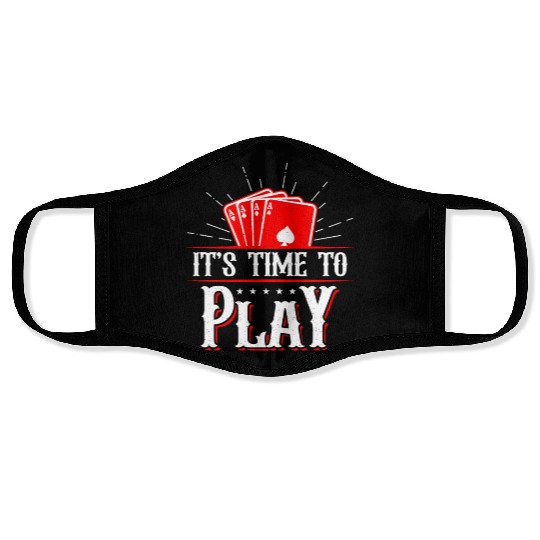 Classic Blackjack It's Time To Play Casino Dealer Face Masks