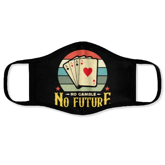 Classic Blackjack No Gamble No Future Retro Dealer Face Masks