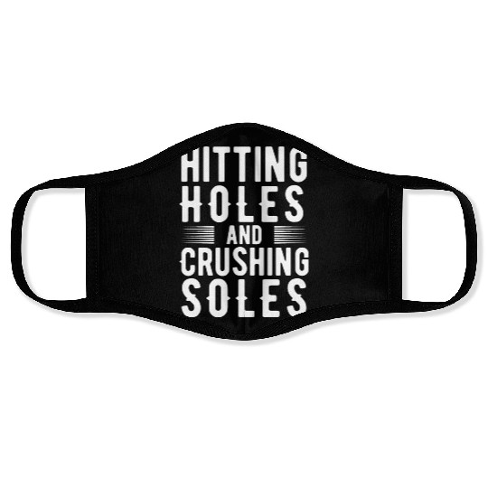 Funny Retro Cornhole Lover Hitting Holes And Face Masks