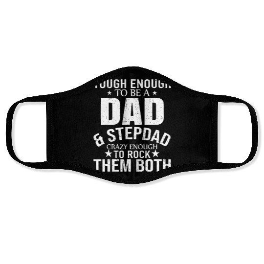 Dad And Stepdad Fathers Day stepdad step dad Face Masks