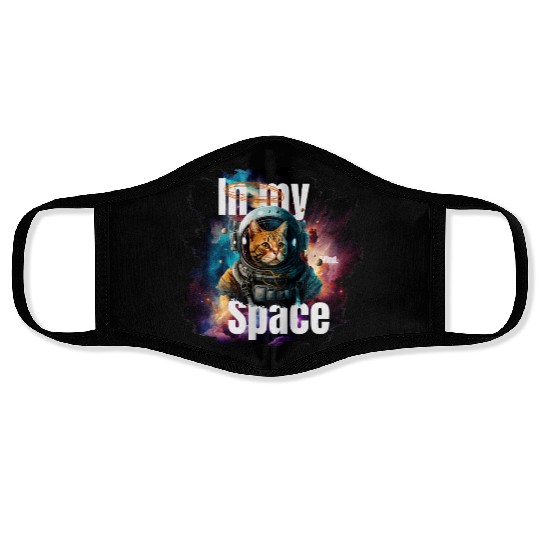In my Mind Space Cat Astronaut Design Pets Lover Face Masks