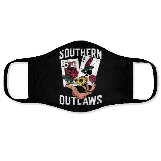 Classic Blackjack Southern Outlaws Loves Card Game Face Masks