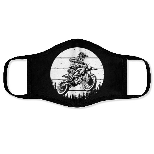 Cool Dirt Bike Art Men Women Motocross Face Masks