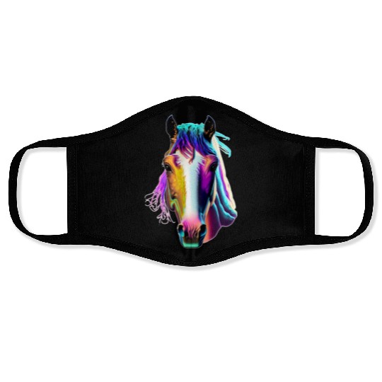 Neon Horse Face Masks