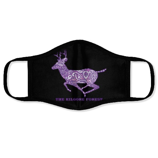 Deer - Violet Face Masks