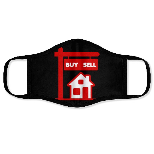 Buy sell red logo broker Face Masks