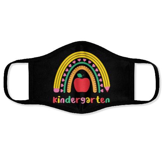 Kindergarten Rainbow Girls Kids Teacher Team Face Masks