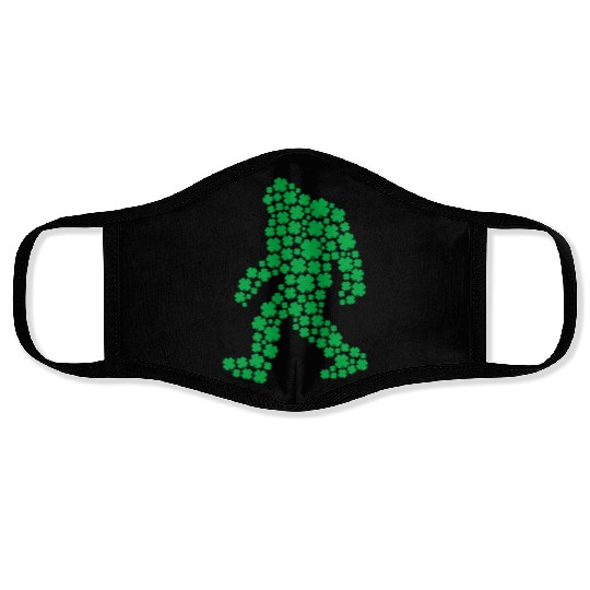Clover Bigfoot St Patrick's Day Boys Shamrock Face Masks