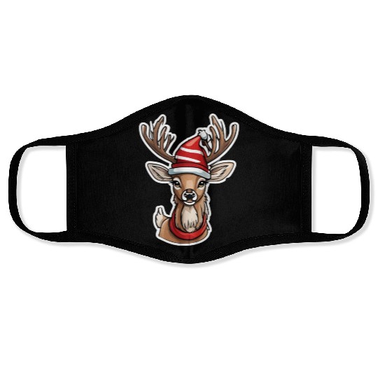 Reindeer cute Reindeer Christmas Reindeer Face Masks
