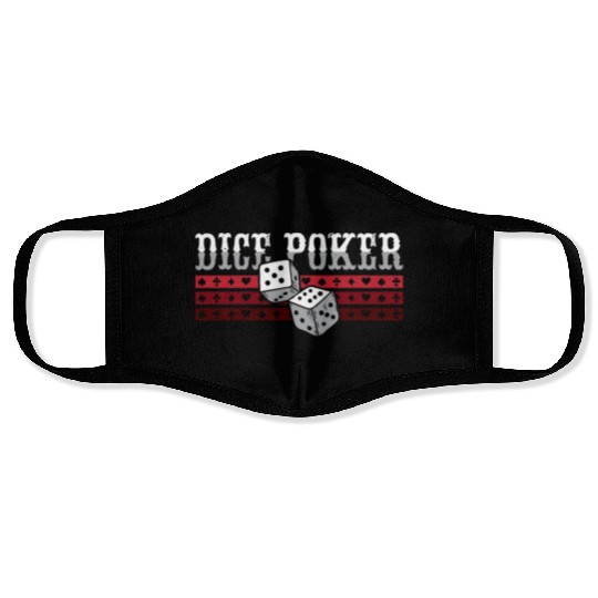 Dice Poker Gambler Poker Game Gambling Card Game Face Masks
