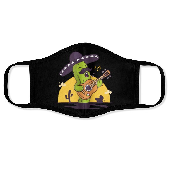 Mexican Mariachi Cactus Face Masks