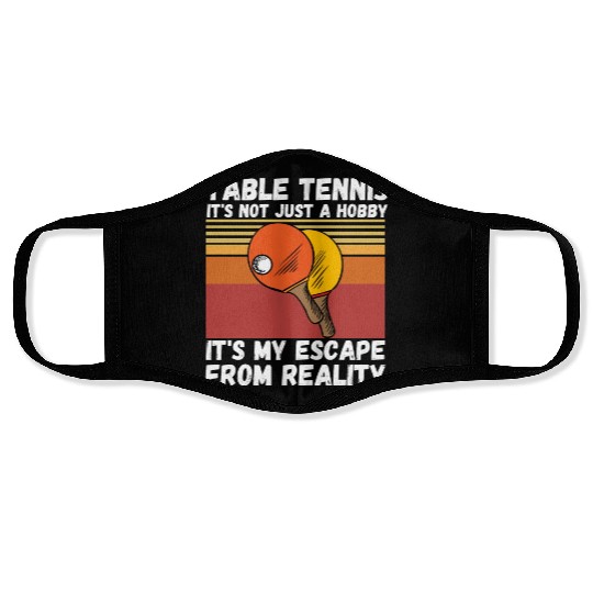 Table Tennis Ping Pong Player Lover Face Masks