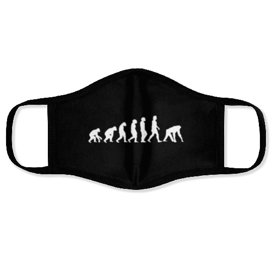Monkey white evolution animals chimpanzee Face Masks