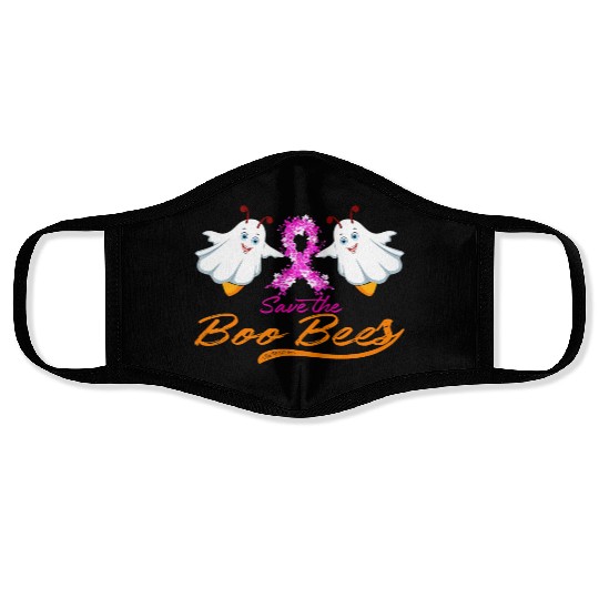 Fun Boobs Save The Boo Bees Breast Cancer Face Masks