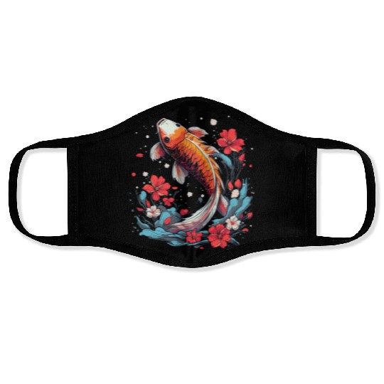 Koi Fish Koi Carp Japanese Koi Garden-Pond Koi Face Masks