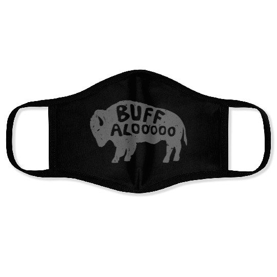 Distressed Buffalo Buffaloooooo American Bison Face Masks