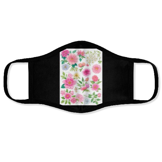 Lavender and Lilac Spring Flowers Face Masks