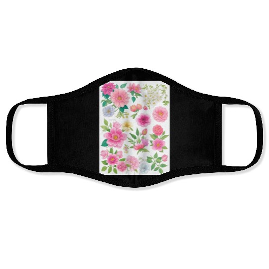 Lavender and Lilac Spring Flowers Face Masks