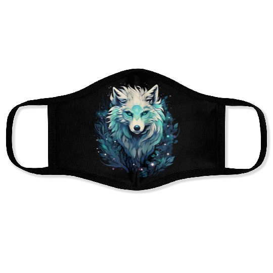 Celestial Lunar Wild Wolf Face Masks