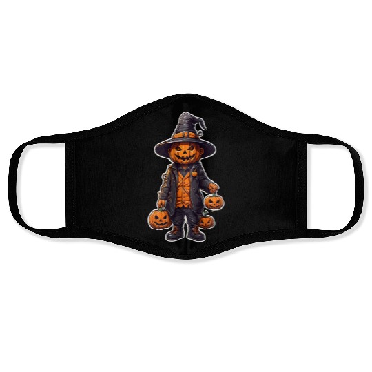 Halloween Pumpkins 8 Face Masks