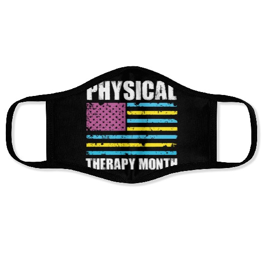 USA Flag PT PTA Physical Therapy Gift Physical Face Masks
