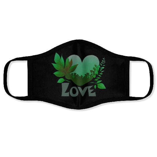 Love Design Leaves Greens Face Masks