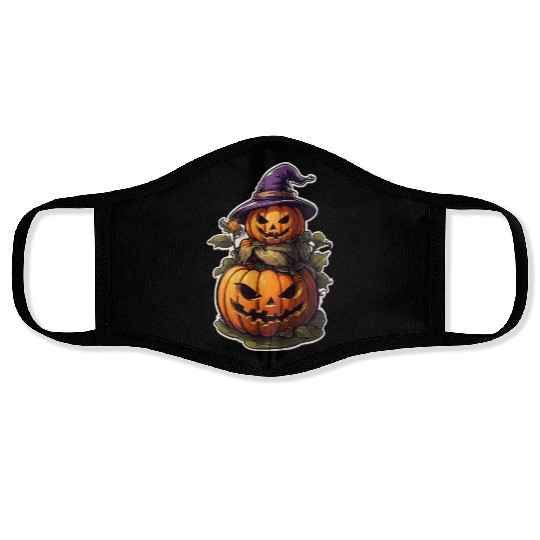 Happy Halloween Pumpkins 18 Face Masks