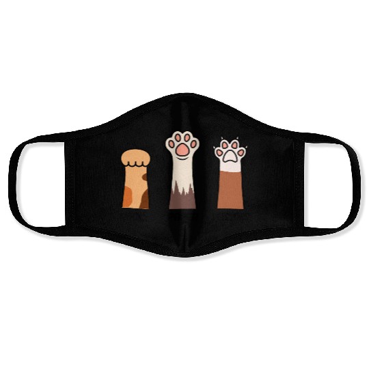 Rock Paper Scissors with Cat Paws Face Masks