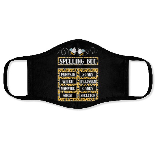 Spelling Bee Halloween Teachers Face Masks