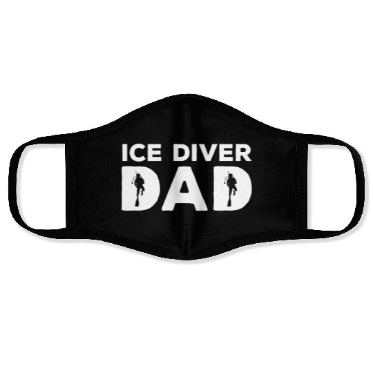 Funny Ice Diving Dad Diver Men Face Masks