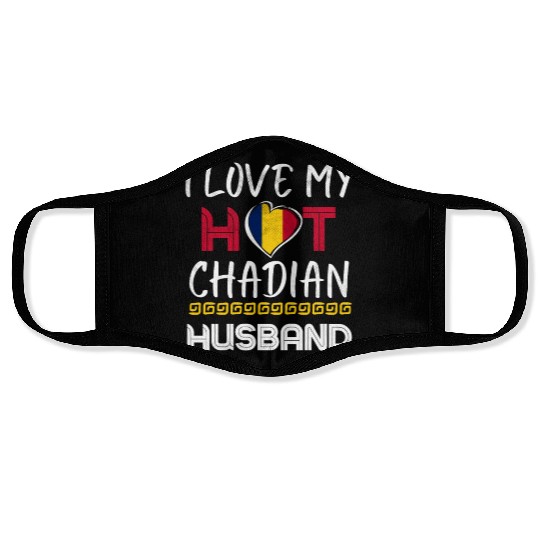 Funny Chadian Husband Proud Wife Face Masks