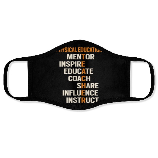 Pe Physical Education Teacher Teach Back To School Face Masks