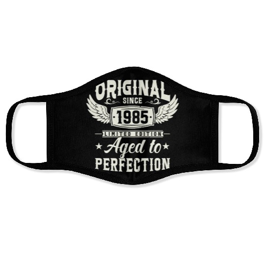 1985 Vintage Birthday Gift Face Masks