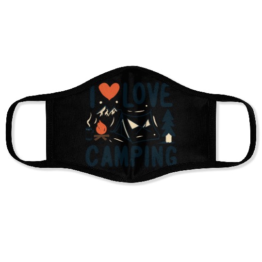 I love camping Face Masks